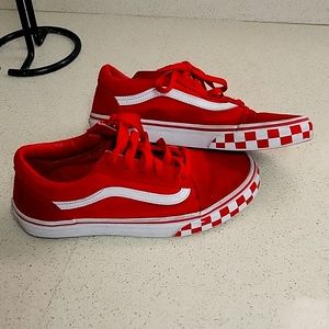 red checkered vans size 5.5 boys/girls